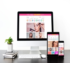 Cosmetics & Care & Beauty E-Commerce Concept